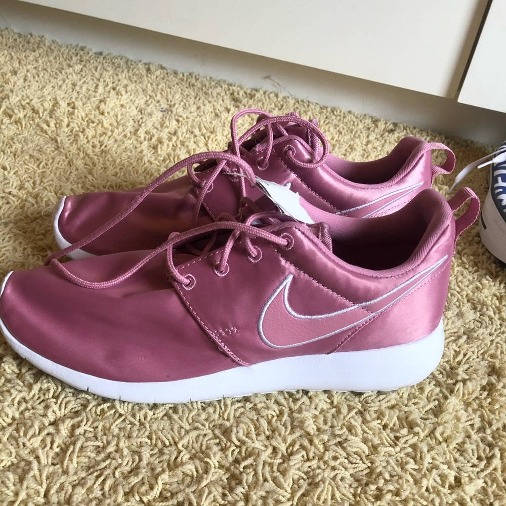 Pink satin Nike sneakers